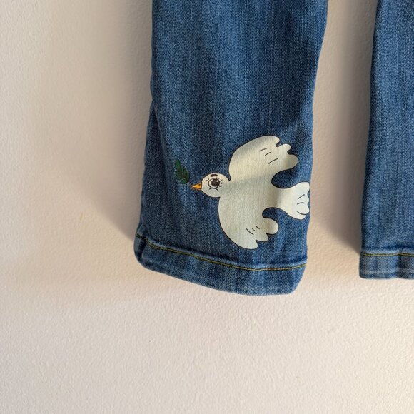 Mini Rodini x Wrangler Peace Dove Flared Denim Jeans - Picture 5 of 7